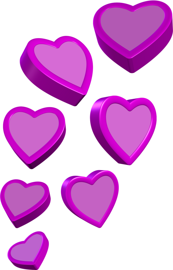 Transparent Heart Color Valentine S Day Purple for Valentines Day