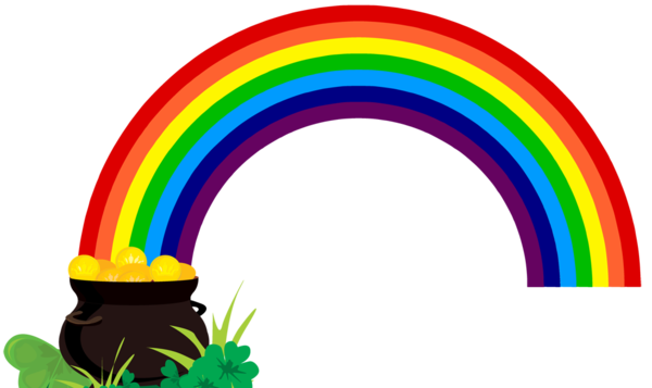 Transparent Saint Patrick S Day Gold Leprechaun Rainbow Line for St Patricks Day