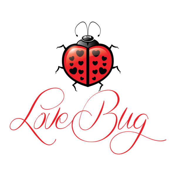 Transparent Lovebug Love Valentines Day Text Ladybird for Valentines Day
