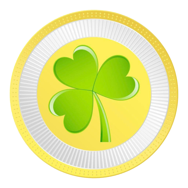 Transparent Logo Gold Symbol Green Yellow for St Patricks Day