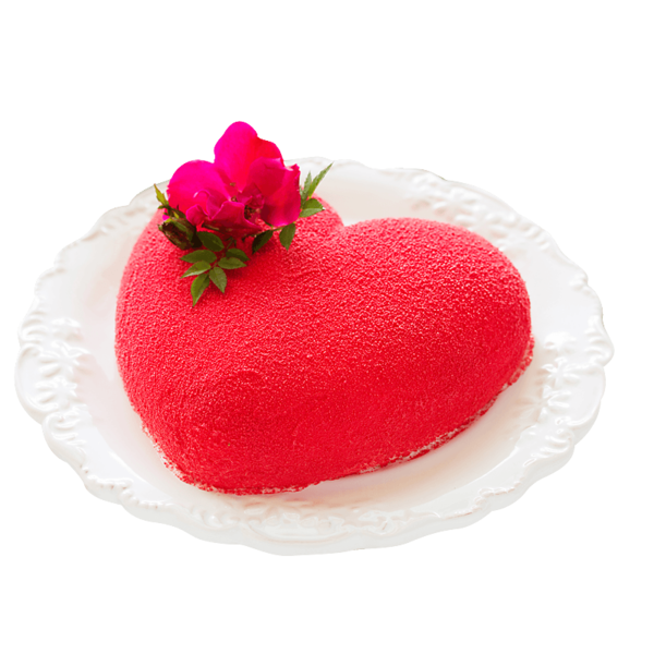 Transparent Cream Cream Pie Red Velvet Cake Pink Food for Valentines Day