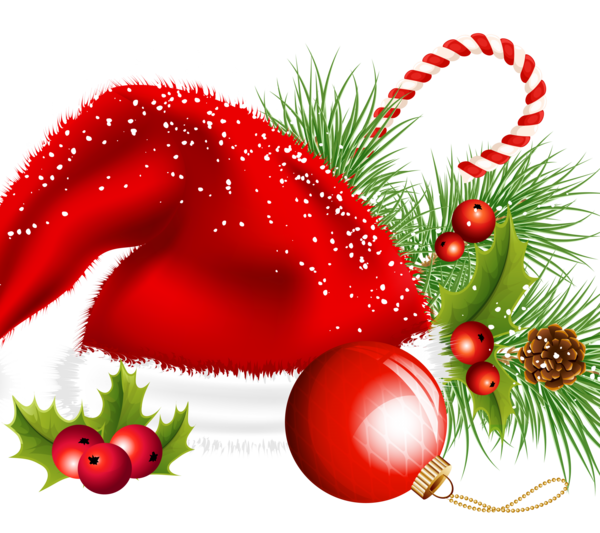 Transparent Santa Claus Christmas Day Clip Art Christmas Natural Foods Fruit for Christmas