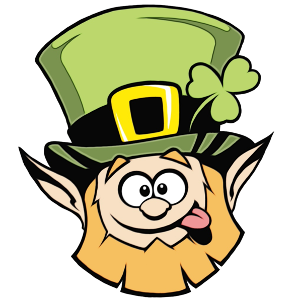 Transparent Cartoon Character Green for St Patricks Day