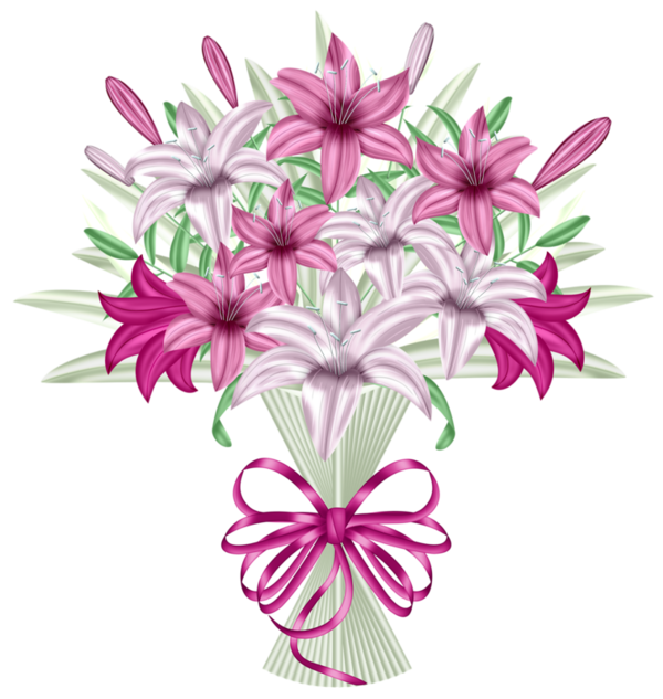 Transparent Flower Party Flower Bouquet Pink Plant for Mothers Day