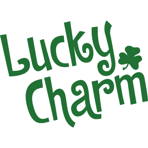 Transparent Logo Lucky Charms Tshirt Green Text for St Patricks Day