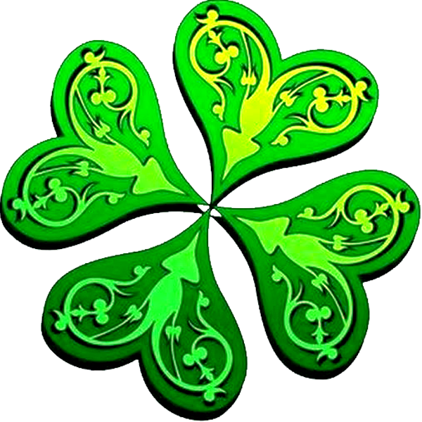 Transparent Luck Symbol Irish People Green Leaf for St Patricks Day