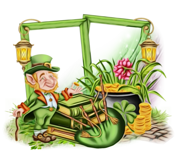 Transparent Saint Patricks Day Leprechaun March 17 Cartoon Gardener for St Patricks Day