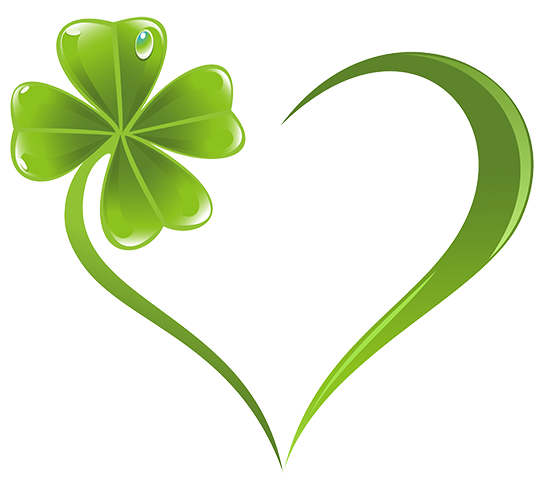 Transparent Fourleaf Clover Clover Tattoo Heart Plant for St Patricks Day
