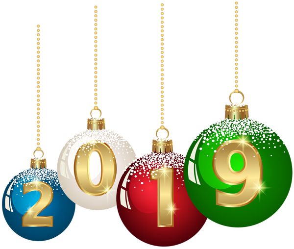 Transparent New Year Christmas Day Happy New Year 2019 Christmas Ornament Christmas Decoration for Christmas