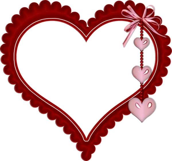 Transparent Heart Red Love for Valentines Day