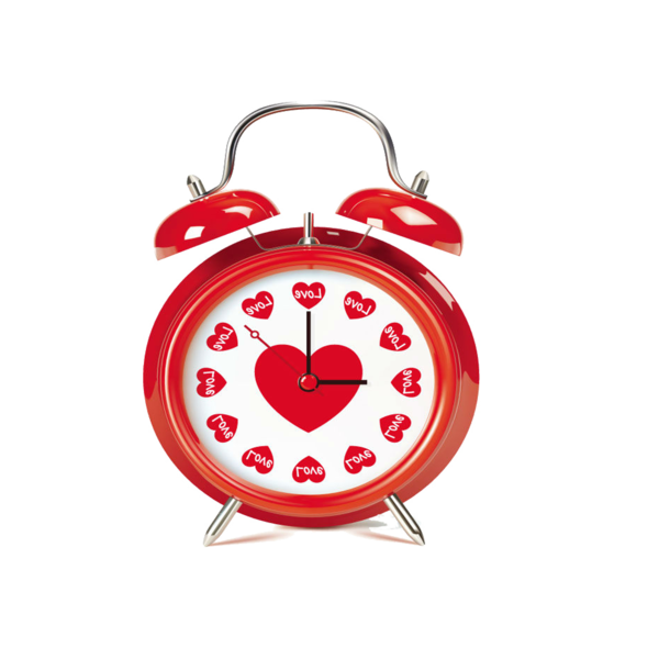 Transparent Alarm Clock Clock Heart Home Accessories for Valentines Day