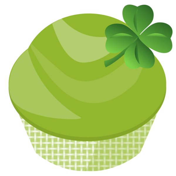 Transparent Cupcake Holiday Cupcakes Saint Patricks Day Leaf Flowerpot for St Patricks Day