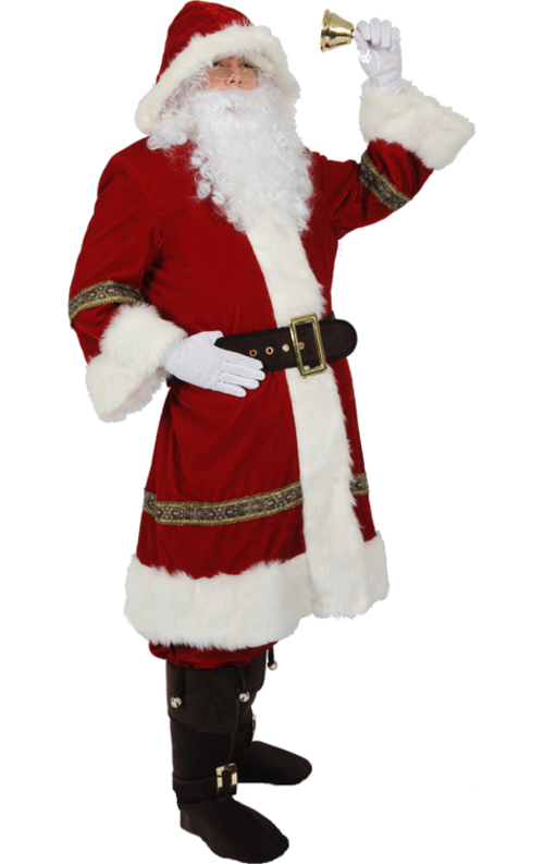 Transparent Santa Claus Christmas Ornament Costume Fur for Christmas