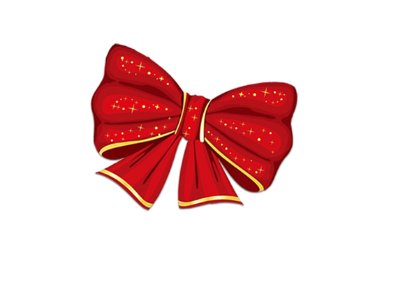 Transparent Red Butterfly Red Ribbon Bow Tie for Valentines Day