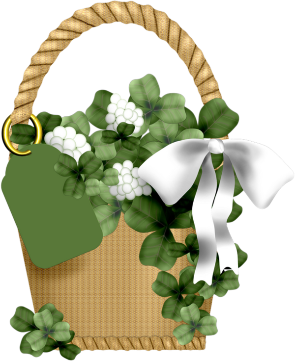 Transparent Shamrock Holiday Computer Flower Flowerpot for St Patricks Day