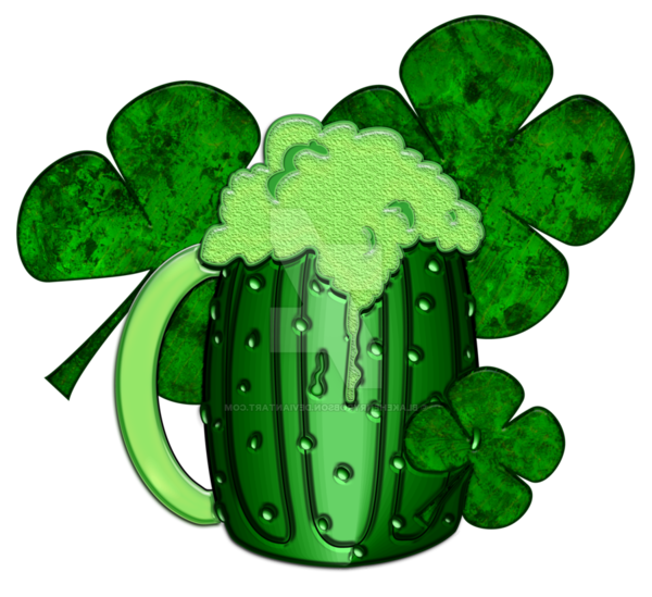 Transparent Beer Paper Green Beer Day Green Plant for St Patricks Day