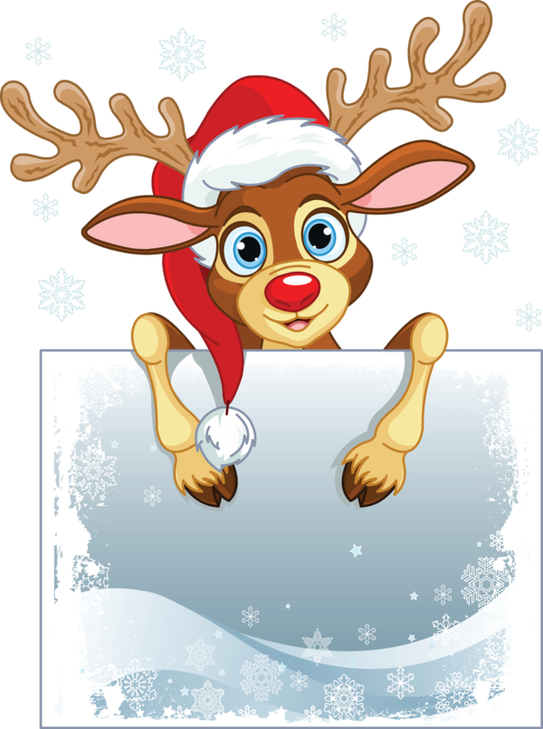 Transparent Rudolph Reindeer Santa Claus Christmas Ornament Deer for Christmas
