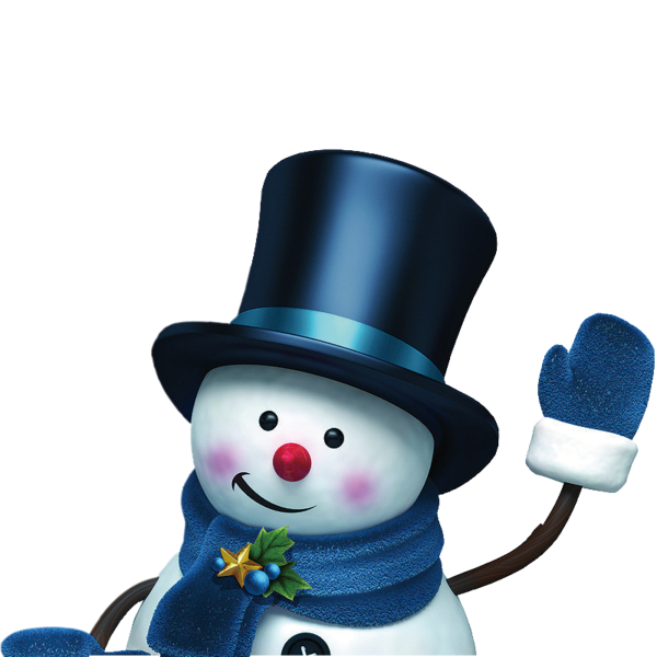 Transparent Christmas Snowman Christmas Card for Christmas