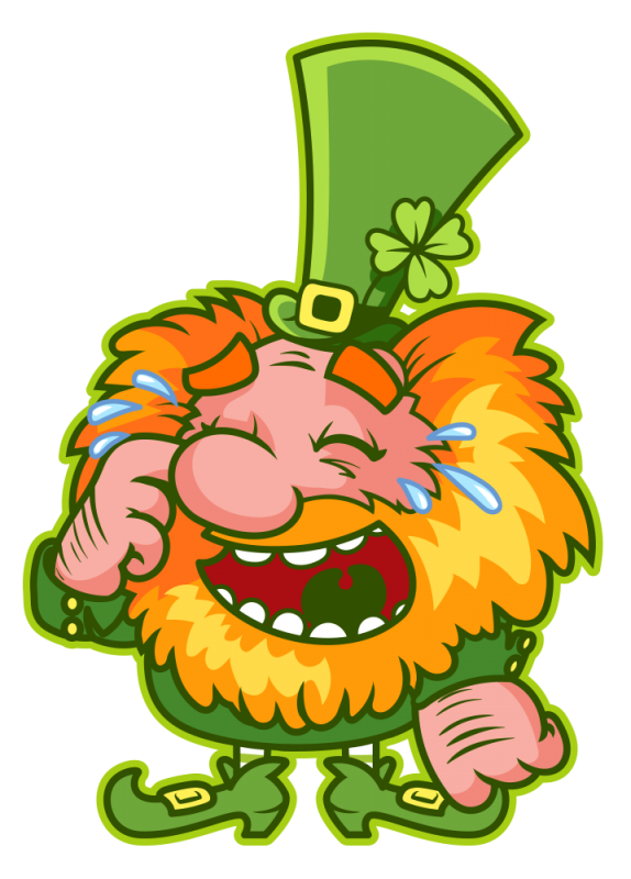 Transparent Leprechaun Gnome Dwarf Food Vegetable for St Patricks Day