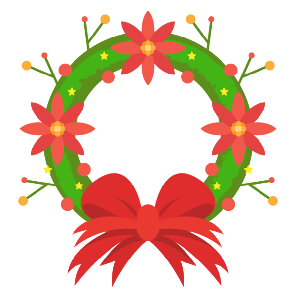Transparent Wreath Silhouette Christmas Decor Flower for Christmas