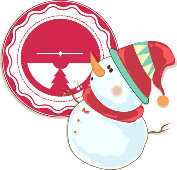 Transparent Christmas Snowman Cartoon Christmas Ornament Food for Christmas