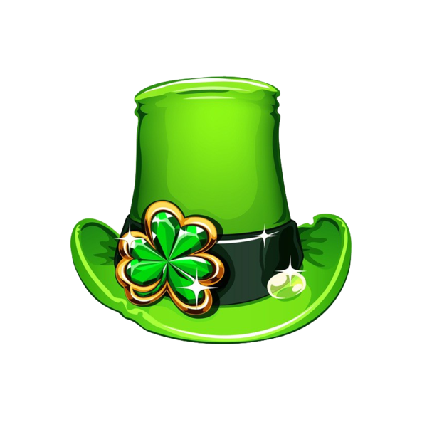 Transparent Green Hat Shamrock Symbol for St Patricks Day
