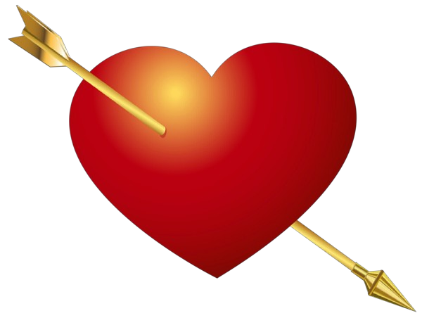Transparent Heart Arrow Valentines Day for Valentines Day