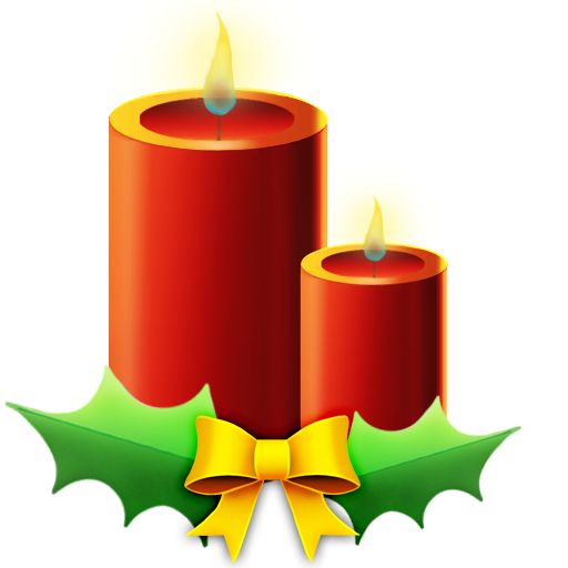 Transparent Christmas Candle Icon Design Flameless Candle Decor for Christmas