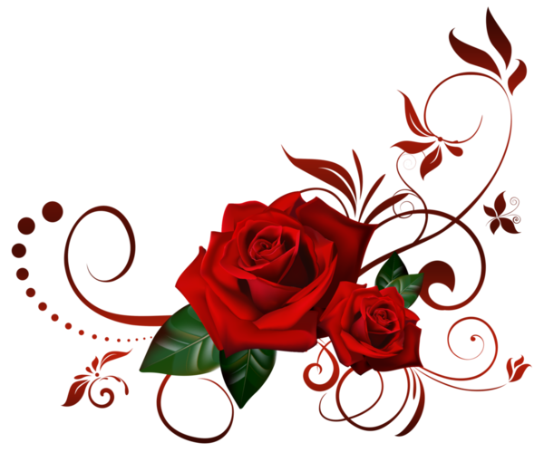 Transparent Flower Rose Pixel Love Garden Roses for Valentines Day