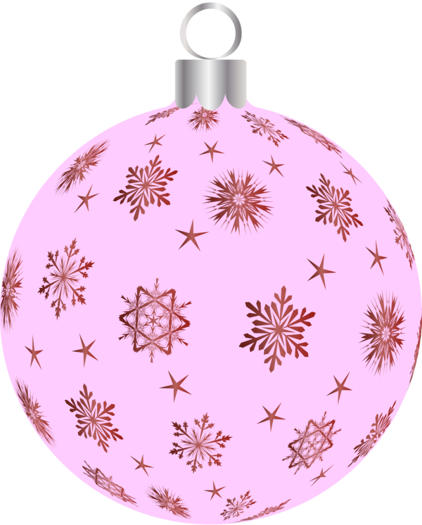 Transparent Christmas Ornament Pink M Christmas Day Pink Purple for Christmas
