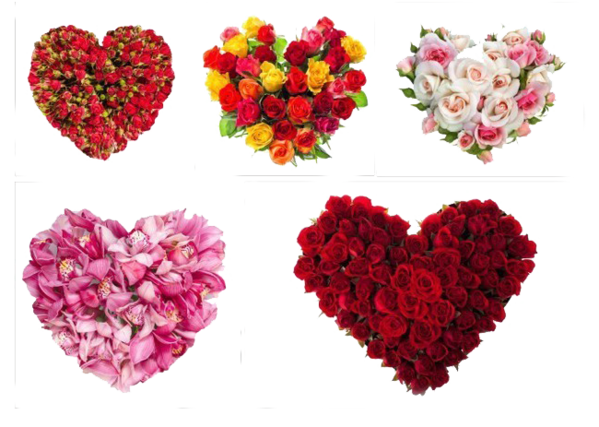 Transparent Flower Heart Rose Petal for Valentines Day