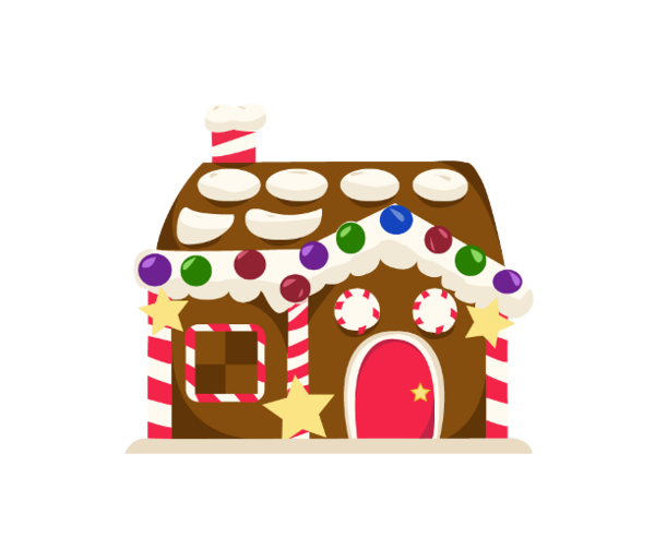 Transparent Gingerbread House Gingerbread Christmas Ornament Food for Christmas