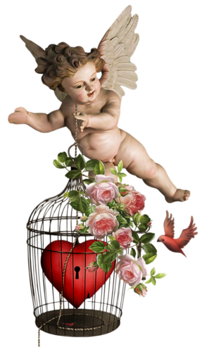 Transparent Cherub Angel Cupid Flower Flowerpot for Valentines Day