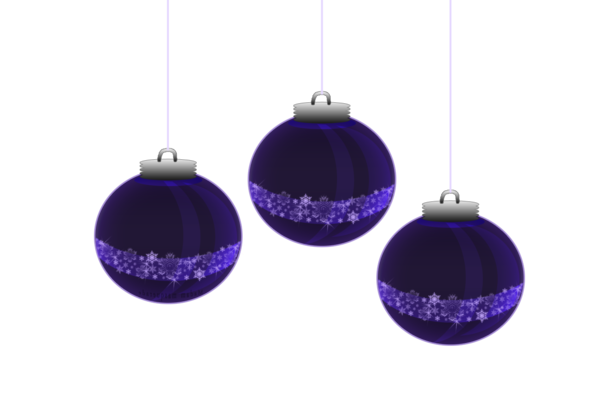 Transparent Christmas Ornament Ball Snowflake Purple for Christmas