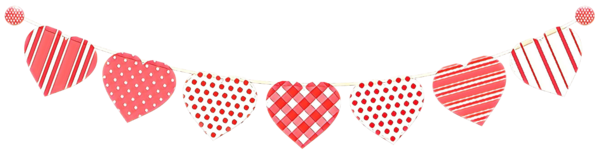 Transparent Heart Streaming Media Banner Red for Valentines Day