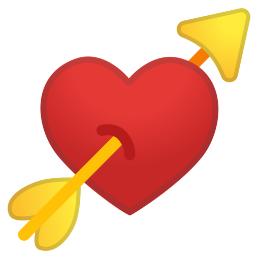 Transparent Heart Emoji Arrow Love for Valentines Day