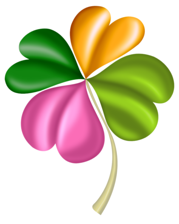 Transparent Ireland Clover Fourleaf Clover Flower Leaf for St Patricks Day