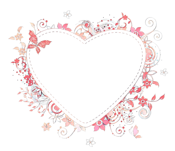 Transparent Heart Text Love for Valentines Day