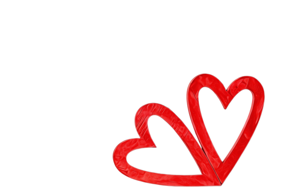 Transparent Heart Red Text for Valentines Day
