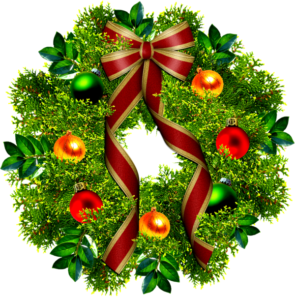Transparent Christmas Wreath Garland Evergreen Fir for Christmas