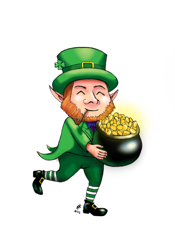 Transparent Saint Patrick Ireland Leprechaun Plant Food for St Patricks Day