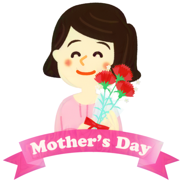 Transparent Mothers Day Poster Cartoon Text for Mothers Day