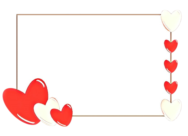 Transparent Heart Red Picture Frame for Valentines Day