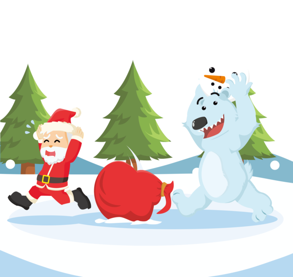Transparent Santa Claus Christmas Drawing Snowman Fir for Christmas