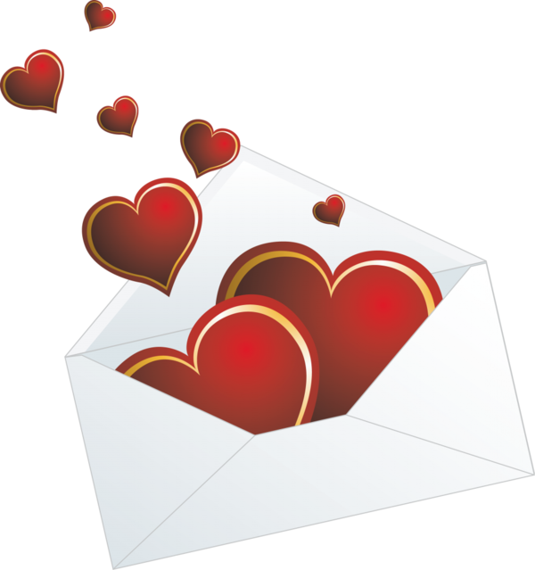 Transparent Envelope Love Valentine S Day Greeting Card Heart for Valentines Day