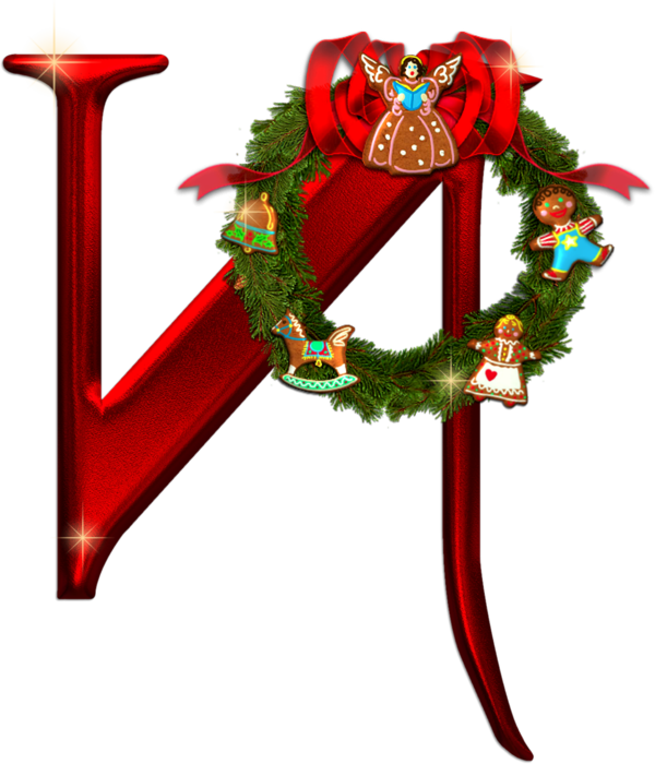 Transparent Letter Alphabet Ñ Christmas Decoration Christmas Ornament for Christmas
