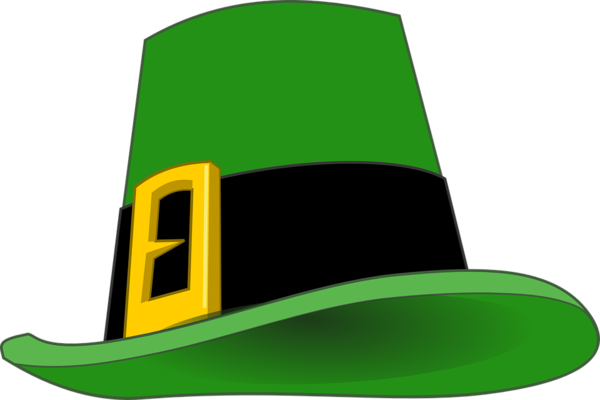 Transparent Leprechaun Hat Cdr Green Yellow for St Patricks Day