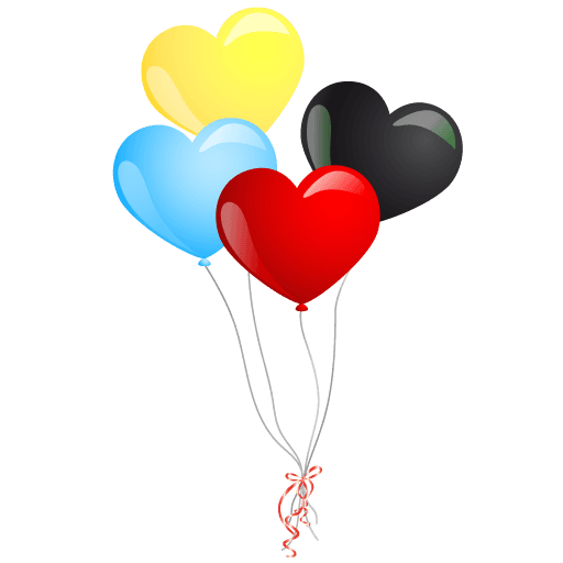 Transparent Balloon Heart Birthday for Valentines Day
