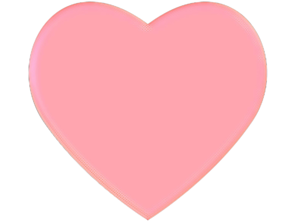 Transparent Heart Pink for Valentines Day