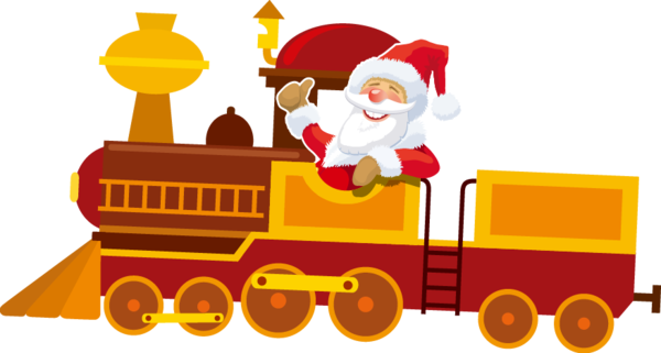 Transparent Santa Claus Train Christmas Ornament Holiday for Christmas